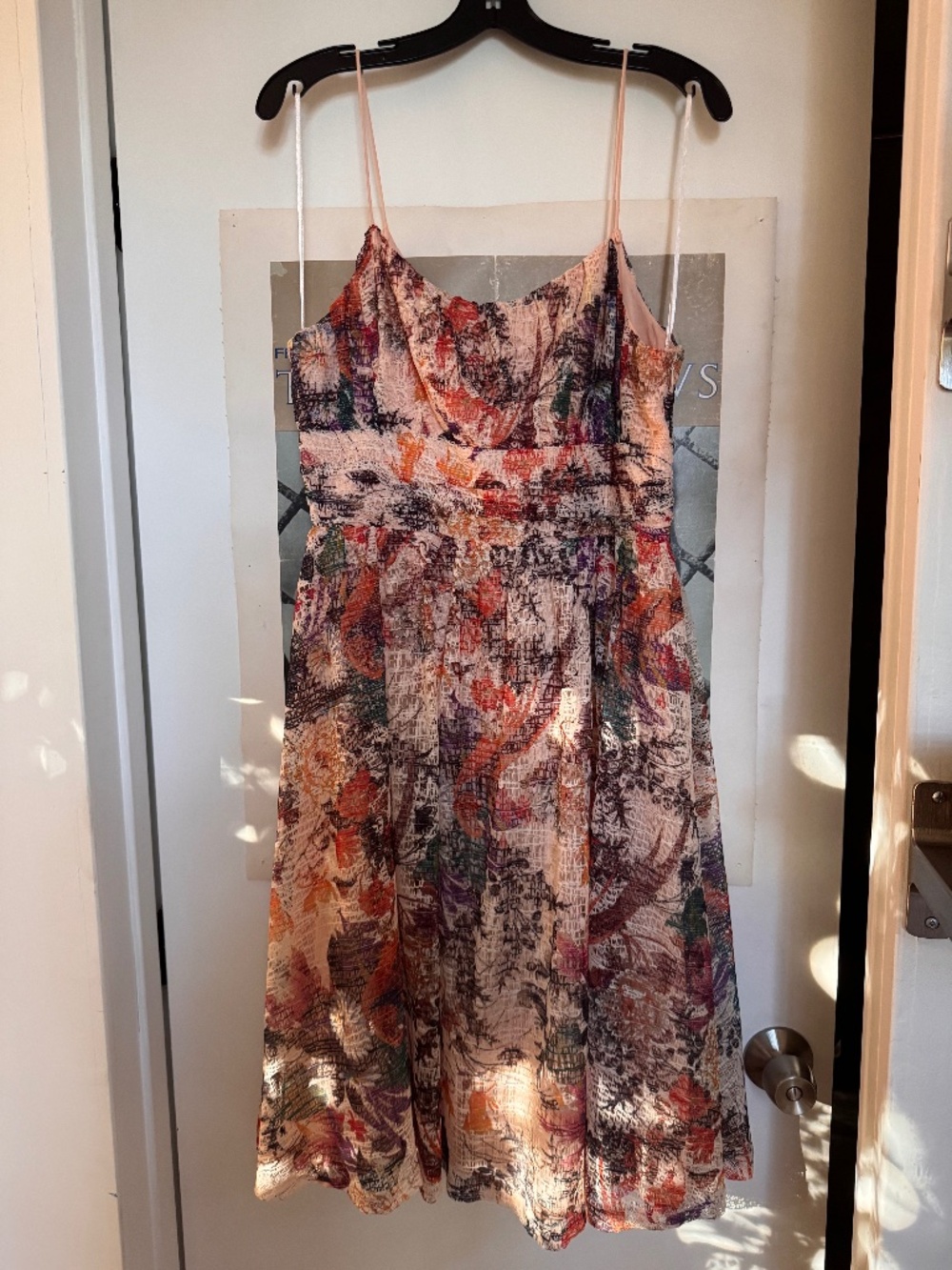 Anthropologie Maeve McKenzie Floral Lace Midi Dress Size 8